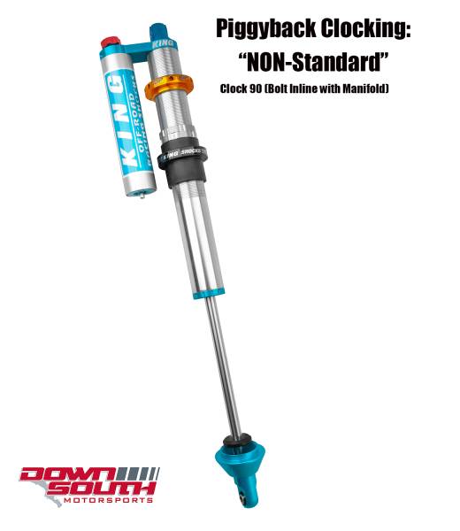 King Shocks 2.5 PR Bypass Piggyback Reservoir Without Springs With Internal Bypass (IBP) And Compression Adjuster