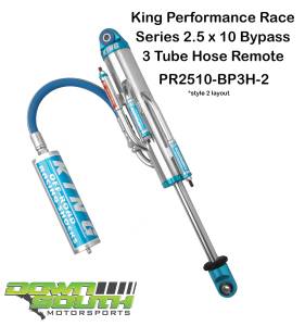 King Shocks - King 2.0" X 12 INCH TRAVEL Bypass Hose Remote Reservoir Non-Adjustable | PR2012-BP3H-2
