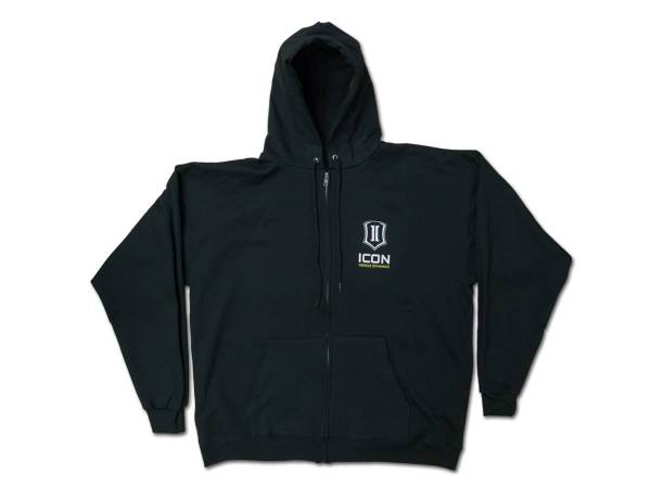 ICON Vehicle Dynamics - ICON Standard-Logo Hoodie – Black, Large