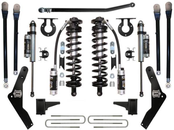 ICON Vehicle Dynamics - ICON 2011-2016 Ford F250/F350, 4-5.5" Lift, Stage 4 Coilover Conversion