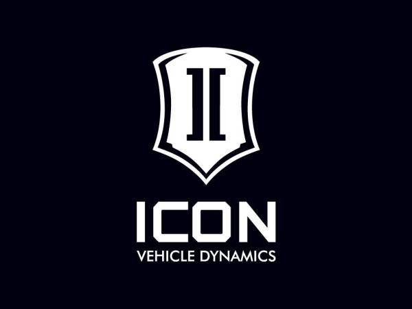 ICON Vehicle Dynamics - ICON Vehicle Dynamics Stacked Logo Sticker, White, 6” Tall, STICKER- STACK 6 IN W