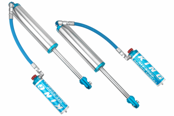 King Shocks - King 3.0" X 10 INCH TRAVEL Smooth Body Hose Remote Reservoir with Adjusters | PR3010-SS-A