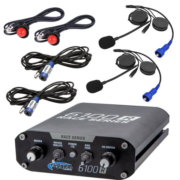 Rugged Radios - RACE INTERCOM KIT - RRP6100 RACE SERIES Intercom with Helmet Kits Yes - Install DSP Chips | 6100-2P-HK-DSP-INSTALL