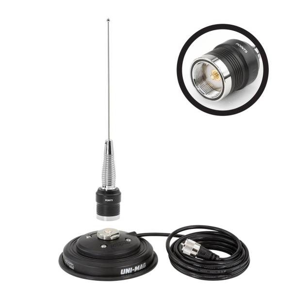 Rugged Radios - GMRS / UHF No Ground Plane (NGP) Whip Antenna Kit with Magnetic Mount | ANT-SPARE-MAG-KIT-U