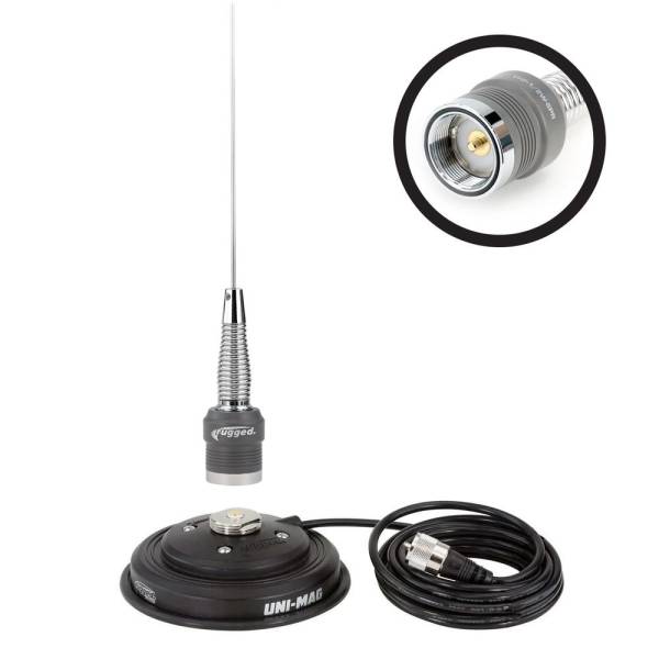 Rugged Radios - VHF 1/2 Wave No Ground Plane (NGP) Antenna Kit with Magnetic Mount | ANT-SPARE-MAG-KIT-V