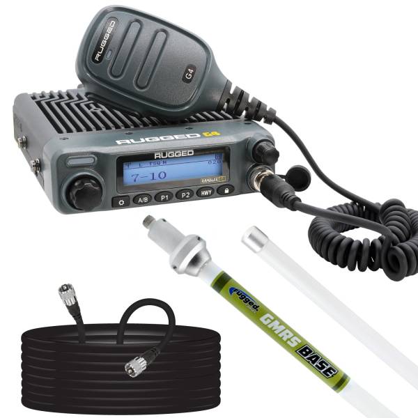 Rugged Radios - Base Camp - Rambler G4 High Power Mobile Radio with Fiberglass Antenna Kit | BASECAMP-G4