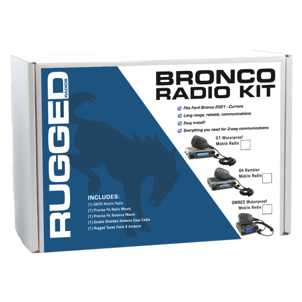 Rugged Radios - Ford Bronco Two-Way GMRS Mobile Radio Kit Rambler G4 | BRONCO-G4