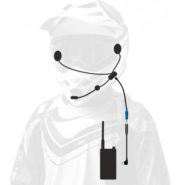 Rugged Radios - ENDURO Moto Kit - Includes Helmet Kit and Compact Harness Cable without Radio | ENDURO