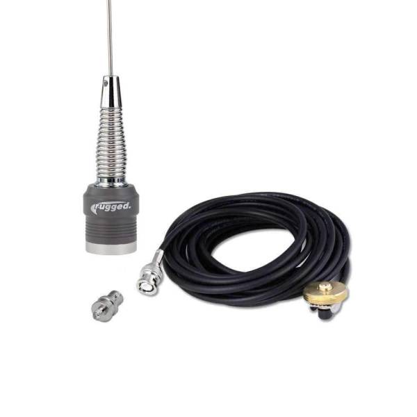 Rugged Radios - VHF External Antenna Kit for Handheld Radios (VHF 144 - 174 MHz) V3 - RH5R - HYT - BlackBox BNC Adapter | EXT-ANT-KIT-VHF-5R