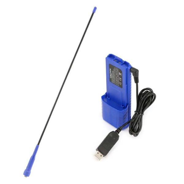 Rugged Radios - GO FURTHER BUNDLE - for V3 and RH5R Handheld Radios - Long Range Antenna XL Battery and USB Charging Cable | GOFURTHER-BUNDLE