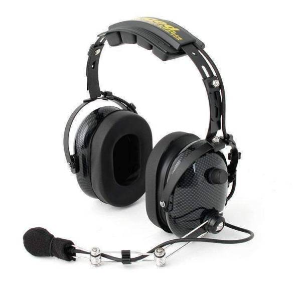 Rugged Radios - H22 Over the Head (OTH) Headset for 2-Way Radios - Black Carbon Fiber | H22-CF