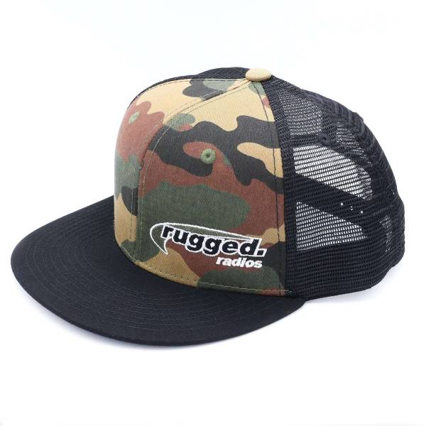 Rugged Radios - Rugged Radios Flat Bill Snapback Hat - Camo and Black | HAT-S2-FB-CAMO