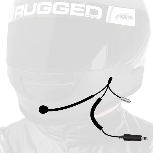 Rugged Radios - 4C IMSA Wired Straight Cord Helmet Kit with Mic Mic / 1/8 Ear Bud Jack / Coil Cord | HK-IFC