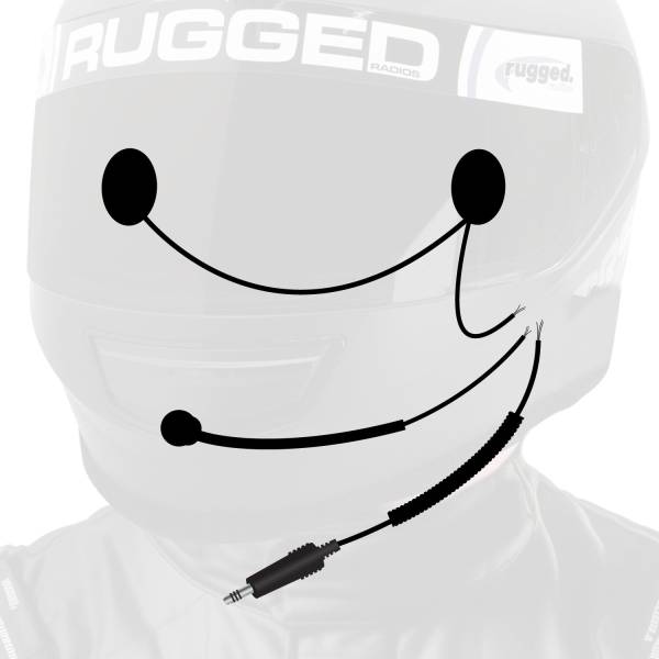 Rugged Radios - Peltor 4-Conductor Helmet Kits Speakers / M102 Military Mic / Straight | HK-PFC-SP