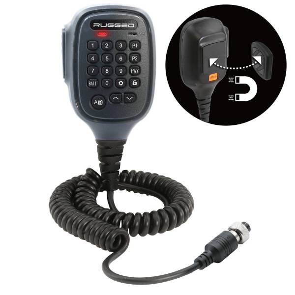 Rugged Radios - Hand Mic for G1 Mobile Radio with Scosche MagicMount | HM-G1
