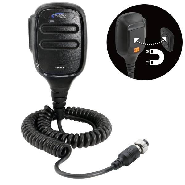 Rugged Radios - Hand Mic for GMR45 Mobile Radio with Scosche MagicMount | HM-GMR45