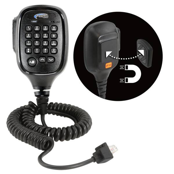 Rugged Radios - Hand Mic for RDM-DB Mobile Radios with Scosche Surface Magnetic Mount | HM-RDM-MM