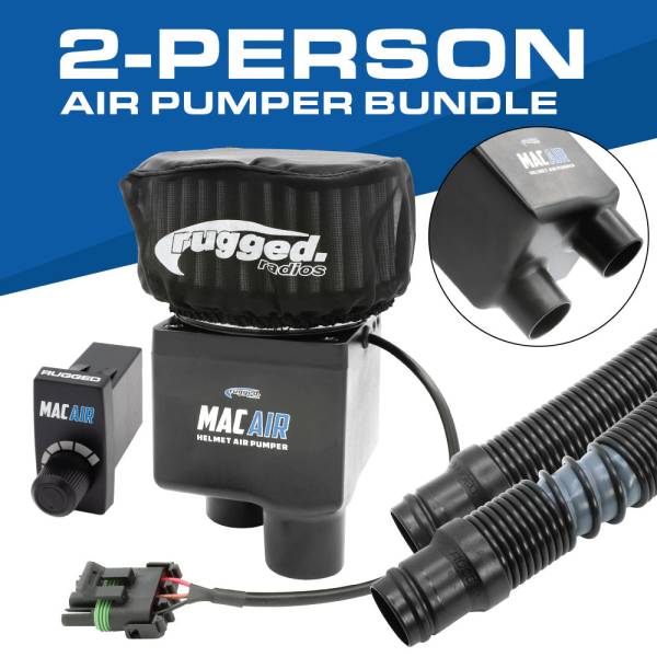 Rugged Radios - MAC Air 2-Person Helmet Air Pumper (Bundle) | MAC-2P-KIT