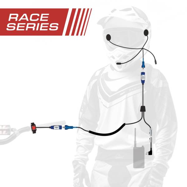 Rugged Radios - RACE SERIES Complete Motorcycle Communication Kit with OFFROAD Cables | MC-RACE