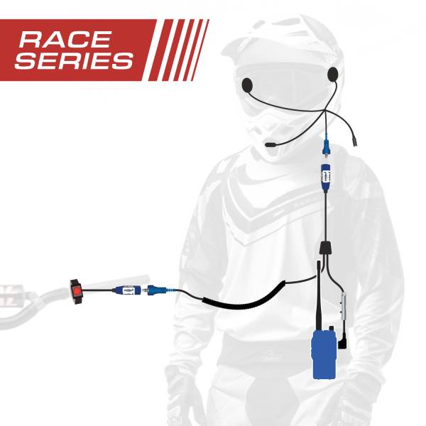 Rugged Radios - RACE SERIES Complete Motorcycle Communication Kit with OFFROAD Cables and R1 Radio | MC-RACE-R1