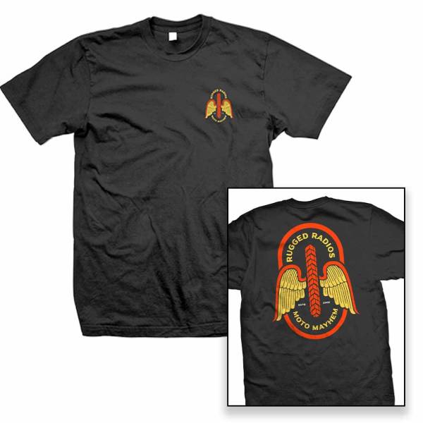 Rugged Radios - Rugged Radios MOTO MAYHEM T-Shirt - Black SM | MS-MOTO-BLK-SM