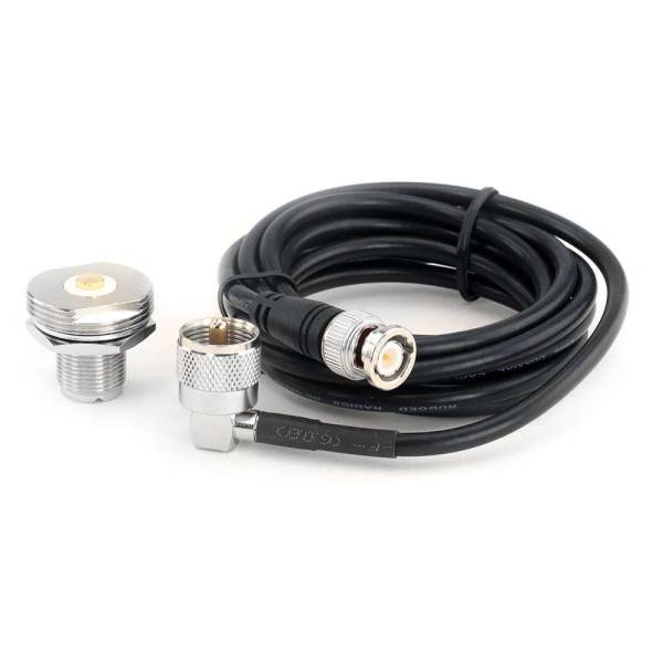 Rugged Radios - 7 Ft Antenna Coax Cable Kit with BNC Connector for handheld radios - by Rugged Radios | NMO-RACE-BNC