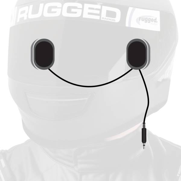 Rugged Radios - Alpha Audio Speaker Pods - Velcro Mounting and Gel Ear Pods - Stereo & Mono 3.5mm | PRO-POD