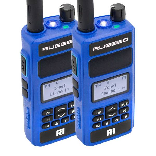 Rugged Radios - 2 PACK - Rugged R1 - Business Band Two Way Handheld Radio - Digital and Analog | R1-2-PACK