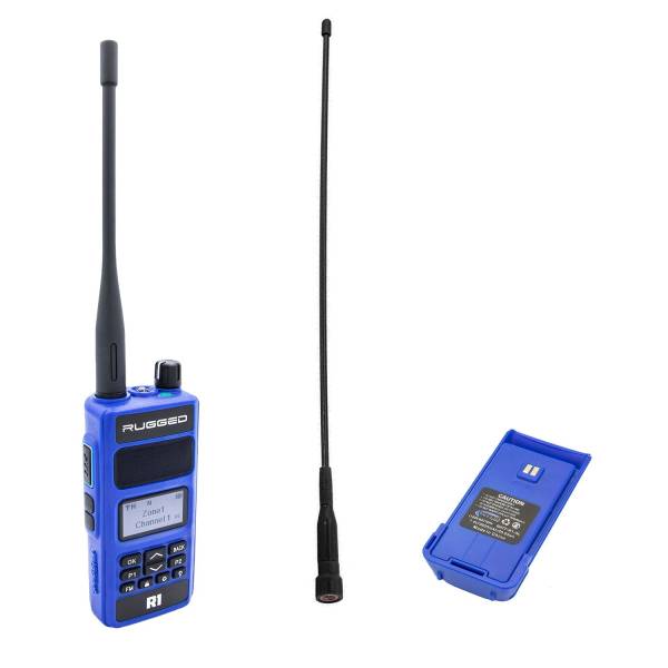 Rugged Radios - BUNDLE - Rugged R1 - Handheld Radio with Long Range Antenna and High Capacity Battery | R1-BUNDLE