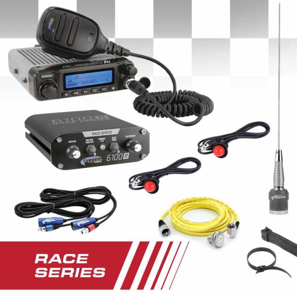 Rugged Radios - COMPLETE RACE KIT - Rugged RACE SERIES Communication Kit with M1 Radio and 6100 Intercom Without DSP Chips | RACEKIT-D1