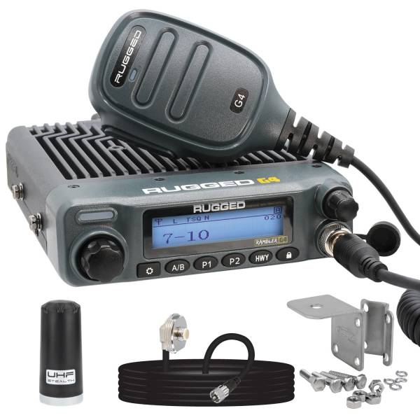 Rugged Radios - Radio Kit Lite - Rambler G4 GMRS Band Mobile Radio with Stealth Antenna | RKL-G4