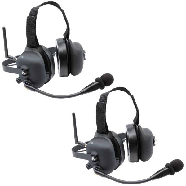 Rugged Radios - Wireless Double Talk Dual Headset Intercom System (Hands Free) | RW-H30-DT