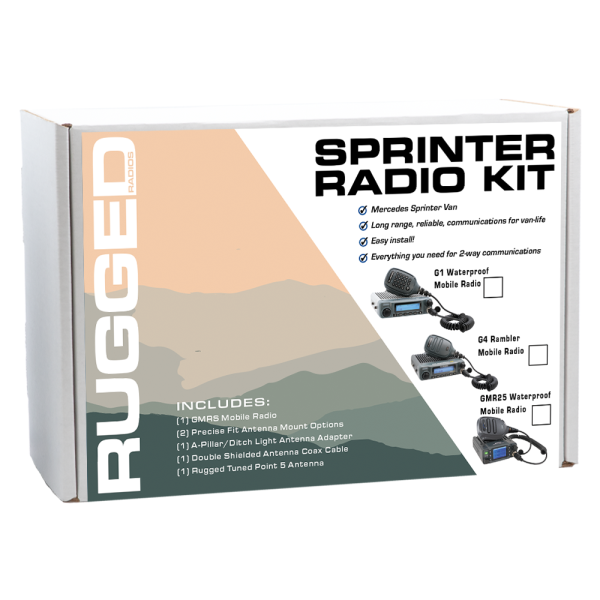 Rugged Radios - Mercedes Sprinter Van Two-Way GMRS Mobile Radio Kit G1 Waterproof | SPRINTER-G1