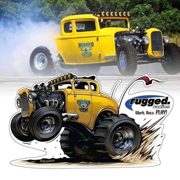 Rugged Radios - Rugged Radios 32 Die Cut Sticker | STICKER-RUGGED32-NI