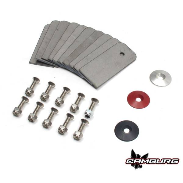 Camburg Suspension - Silver Fender Washer 10 Pack (aluminum washer, bolt, body clip, 1/8" tab) - Kit | CAM-040075