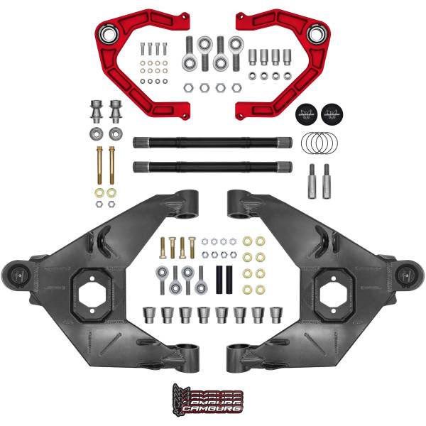 Camburg Suspension - Camburg Ford Bronco '21-24 Trail Series L/T Kit w/ Axles (BILLET UCA) (RED) - Kit | CAM-110243-K-RED