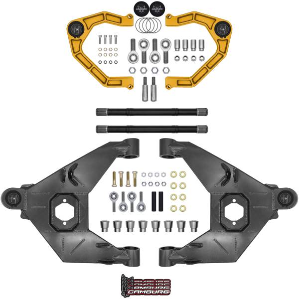 Camburg Suspension - Camburg Ford Bronco '21-24 Trail Series L/T Kit w/ Axles (BILLET XJ UCA) (GOLD) - Kit | CAM-110243-KX-GLD