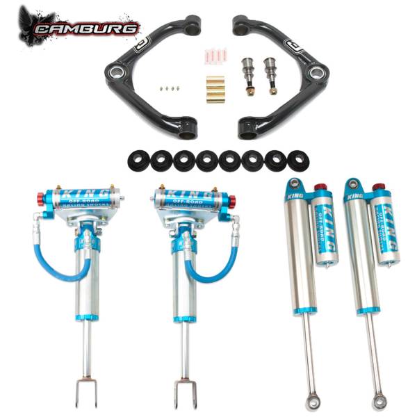 Camburg Suspension - Camburg Chevy/GMC 2500/3500 HD 2wd/4wd '11-19 King 2.5 Performance Kit w/ Adj (UNI UCA) - Kit | CAM-210035-U