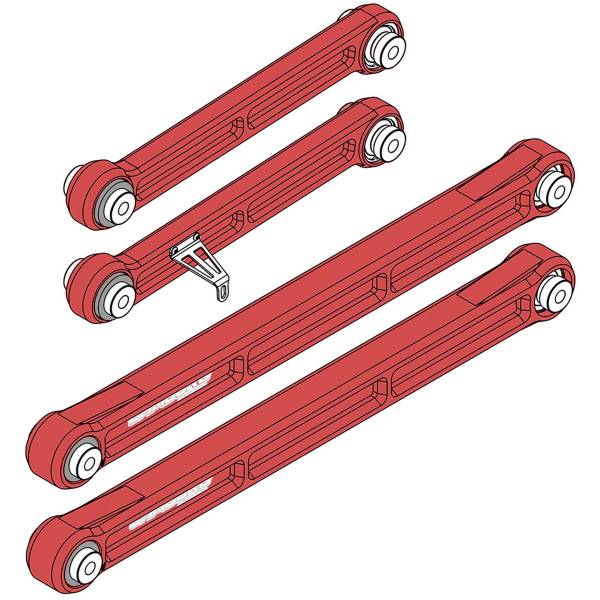 Camburg Suspension - Camburg Toyota Tundra 2wd/4wd '22-24 KINETIK Series Rear Billet Trailing Arm Kit (RED) - Kit | CAM-320029-RED