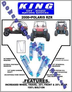 King Shocks - Polaris RZR  '08-Up King UTV Performance Shock kit with compression adjuster - Image 4
