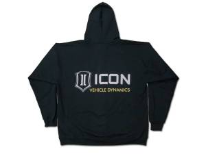 ICON Vehicle Dynamics - ICON Standard-Logo Hoodie – Black, Large - Image 2