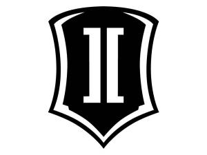 ICON Vehicle Dynamics Shield Logo Sticker, Black, 15” Tall, STICKER- SHIELD 15 IN B