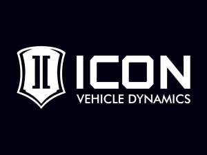 ICON Vehicle Dynamics Standard Logo Sticker, White, 12” Wide, STICKER- STD 12 IN W