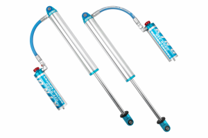 King 2.5" X 18 INCH TRAVEL Smooth Body Hose Remote Reservoir with Adjusters | PR2518-SS-A