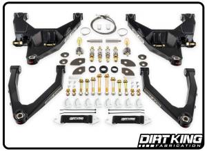 Dirt King Long Travel Kit with Bushing Upper Arms - DK-635908-B