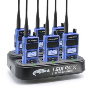 6 PACK - Choose Your Business Band Two Way Handheld Radio R1 Blue | 6PACK-KIT-R1