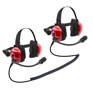 PAIR - H80 Track Talk Linkable Intercom Headsets - Bring The Conversation To The Circle Track NASCAR event | H80-X2