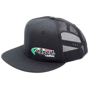 Rugged Radios MEXICAN FLAG Flat Bill Snapback Hat - Black | HAT-S2-FB-BLK/MEX