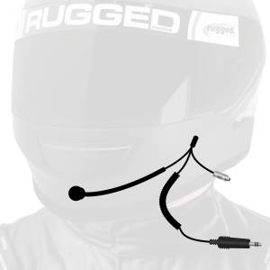 4C IMSA Wired Straight Cord Helmet Kit with Mic Mic / 1/8 Ear Bud Jack / Coil Cord | HK-IFC