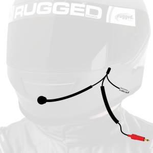 3C NASCAR Wired Straight Cord Helmet Kit with Mic and 3.5mm Jack Coil Cord | HK-NFC